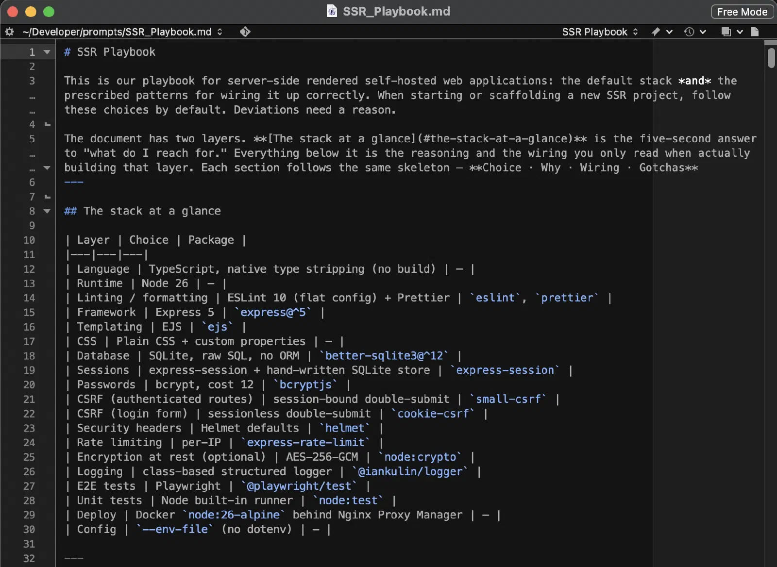 Screenshot of SSR playbook
