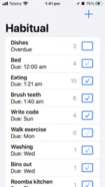 Screenshot of Habits app